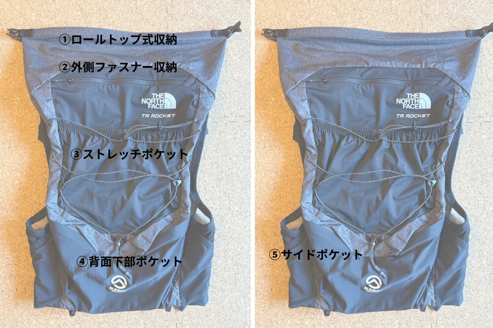 TR ROCKET　背面、サイド収納