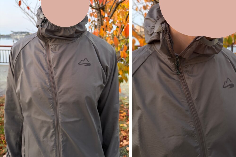 オニオンフーディ　ファスナー部分