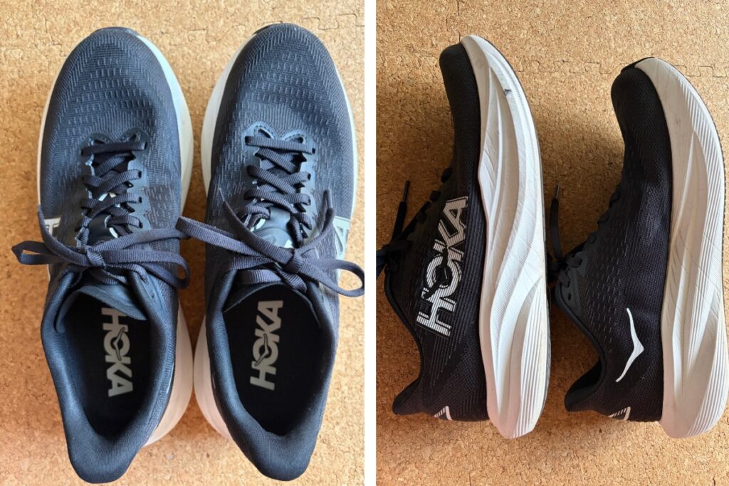 HOKA MACH 7を真上と横から見た写真