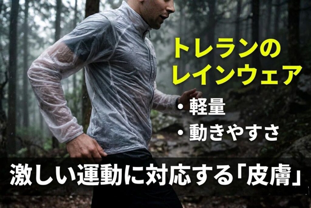 トレランのレインウェア/軽量・動きやすさ